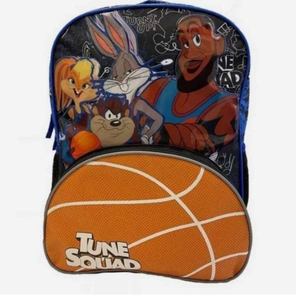 Space Jam Lebron James Backpack Space Jam Tune Squad Pockets Padded Straps NWOT - Picture 1 of 15